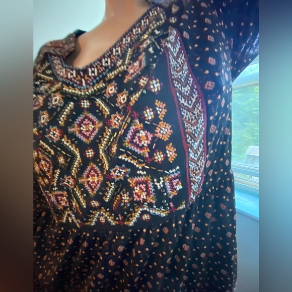 BEADED BOHO PEASANT DRESS Style & Co NWT - Picture 7 of 9